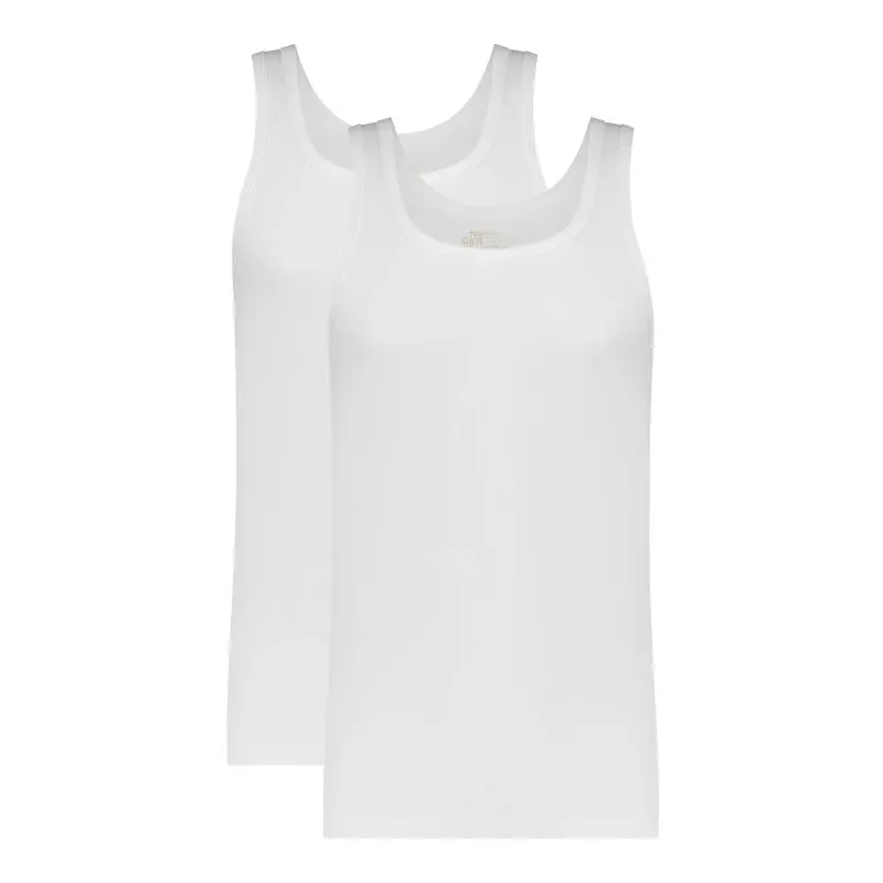 2 - Pack Men Basic Singlet 32324 001 white