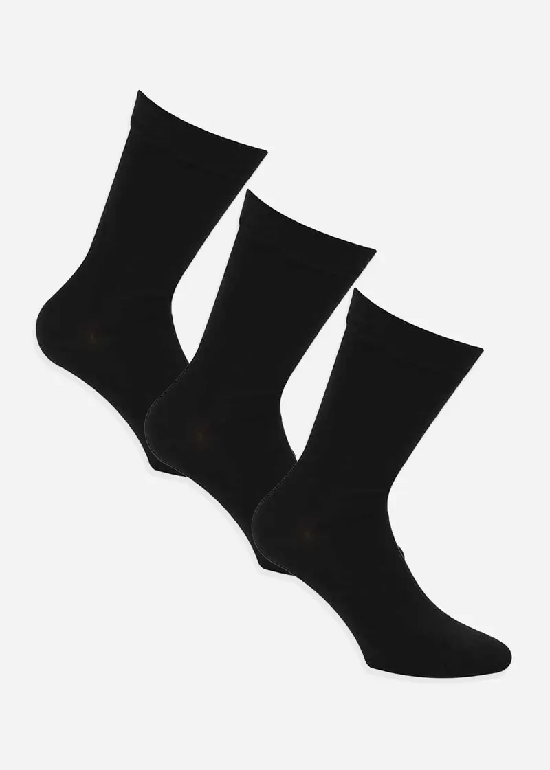 3 Pack Premium Bamboo Socks - Black
