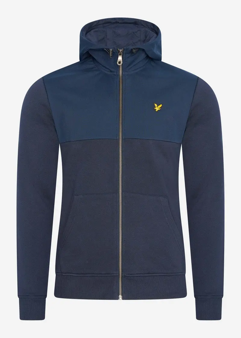 A Softshell jersey zip hoodie - dark navy