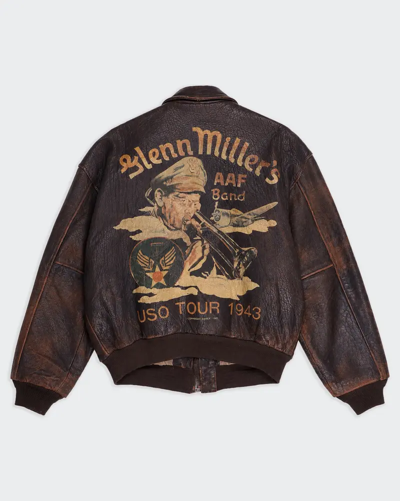 Avirex Brown Bomber Jacket - XL