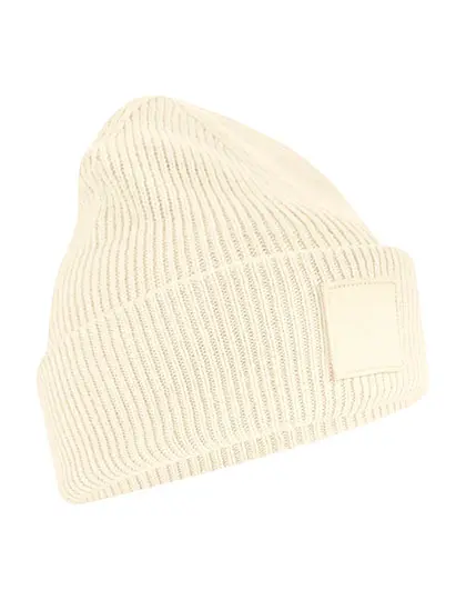 Beechfield - Deep Cuffed Tonal Patch Beanie - Vanilla
