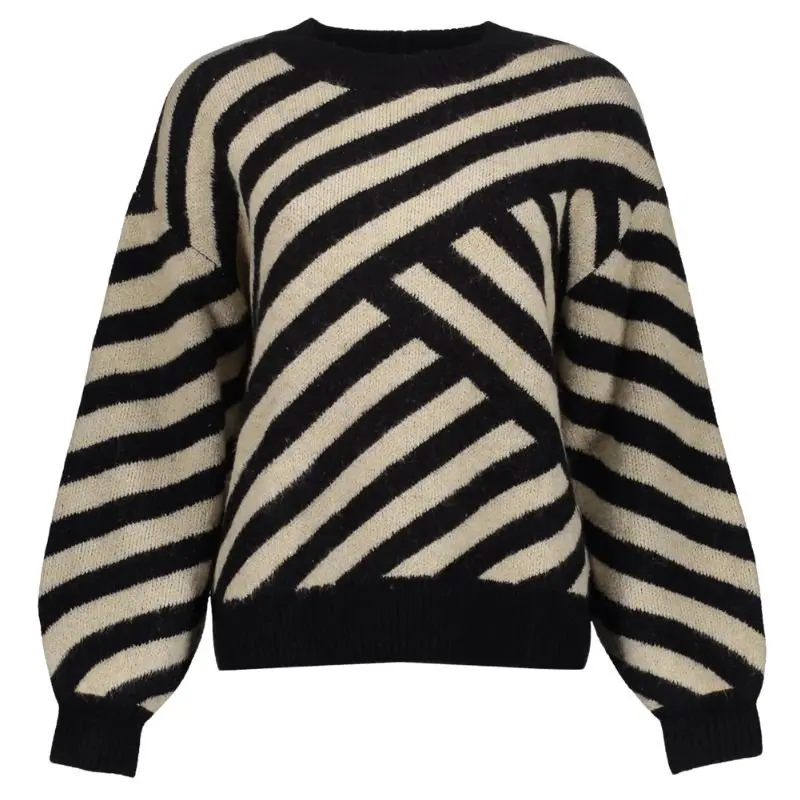 Beige gestreepte pullover 54570