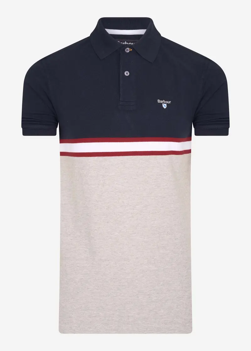Block colour polo - navy