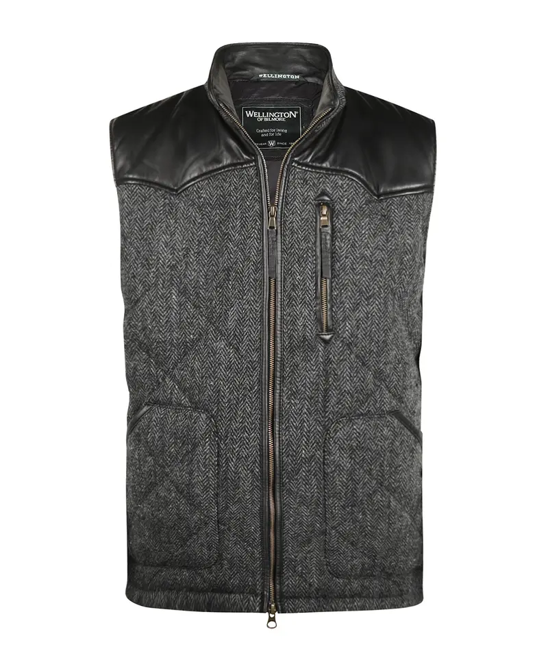 Bodywarmer Levi | Grijs herringbone