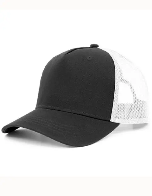 Brain Waves - 5-Panel Trucker Cap Recycled - Black / White
