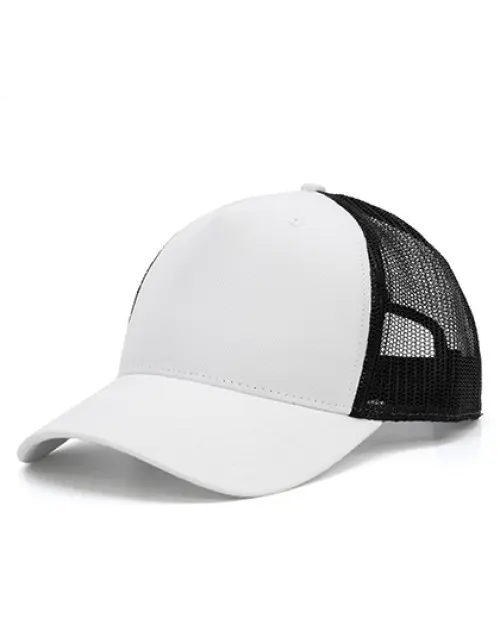 Brain Waves - 5-Panel Trucker Cap Recycled - White / Black