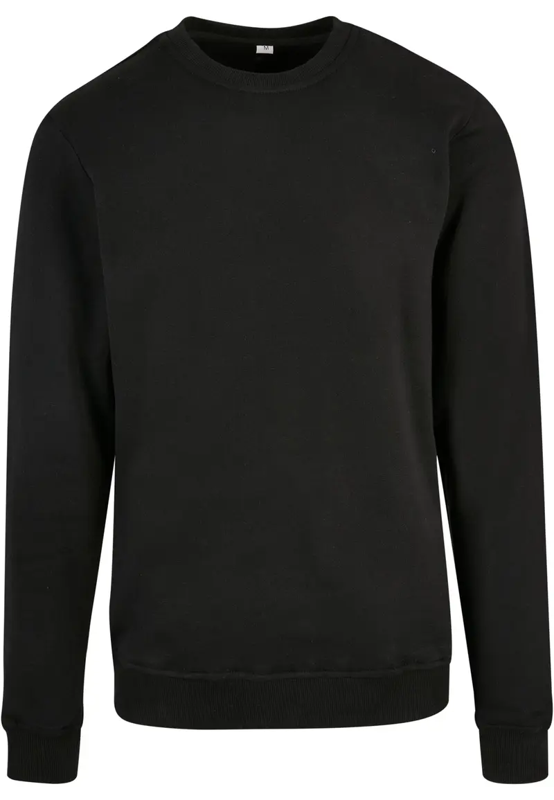 Build Your Brand - Organic Basic Crew Sweater - Black