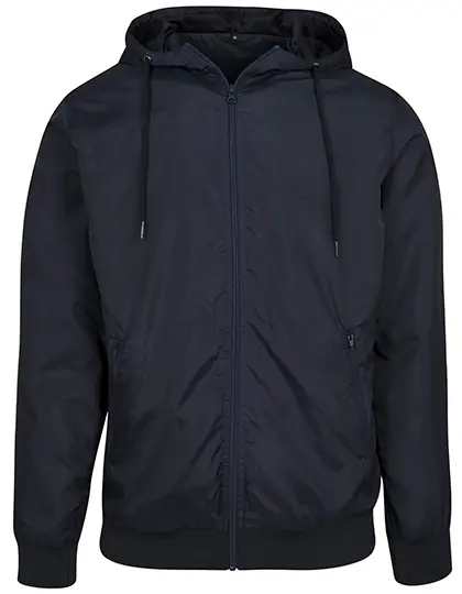 Build Your Brand - Windrunner Jacket - Navy