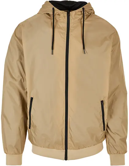 Build Your Brand - Windrunner Jacket - U. Beige / Black