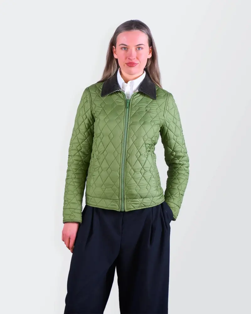 Burberry Green Quilted Jacket - S
