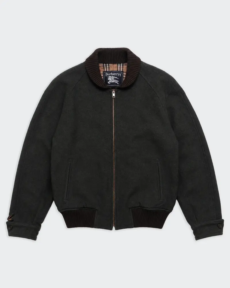 Burberry Grey Bomber Jacket - M