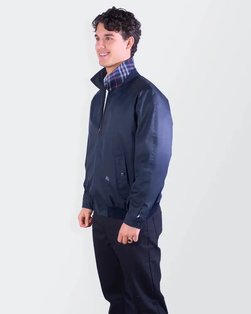 Burberry Navy Harrington Jacket - M