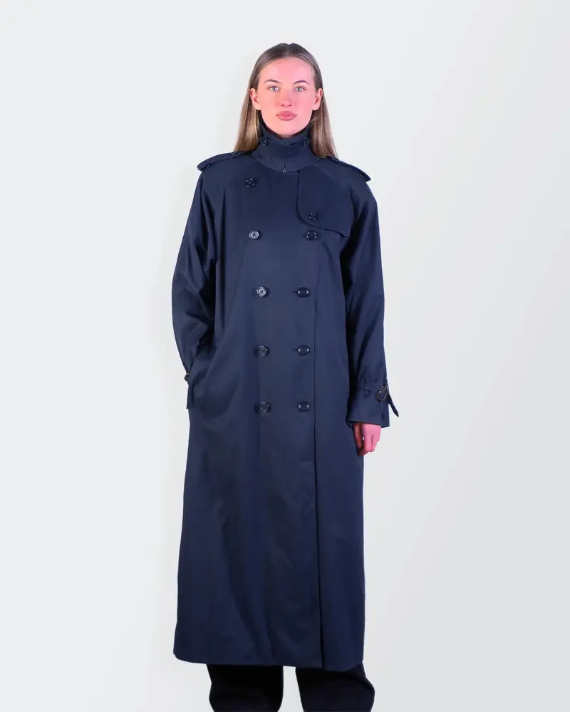 Burberry Navy Wool Trenchcoat - M