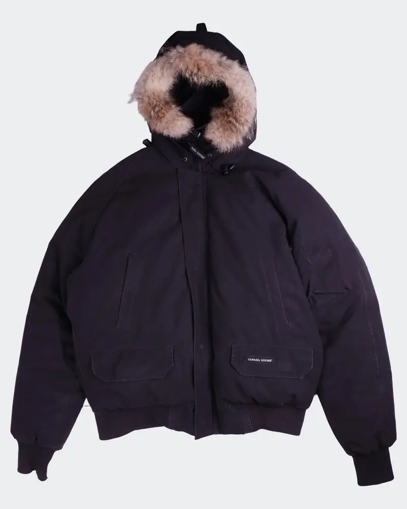 Canada Goose Black Down Bomber Jacket - L