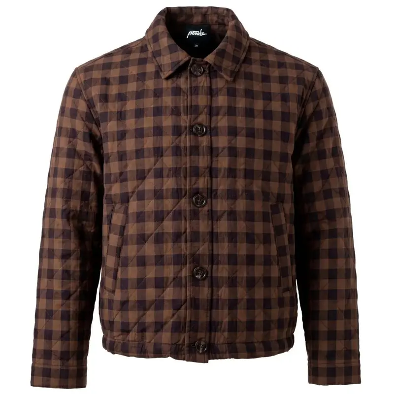 Coffeebruine check jacket 633226