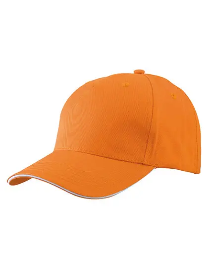 Daiber - 5 Panel Sandwich Cap - Orange / White
