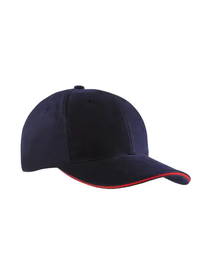 Daiber - 6-Panel Sandwich Cap - Navy / Red