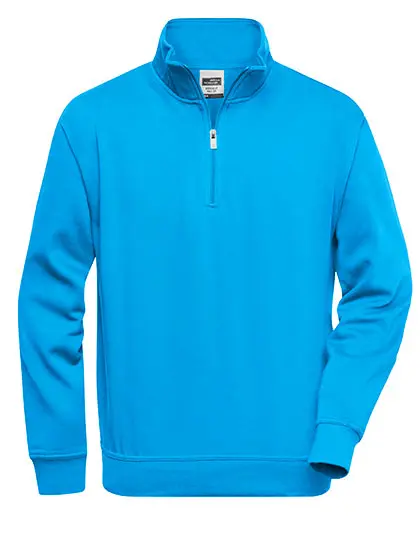 Daiber - Workwear Half Zip Sweat - Aqua