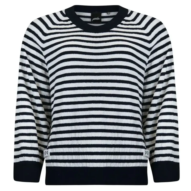 Donkerblauw gestreepte pullover 613129