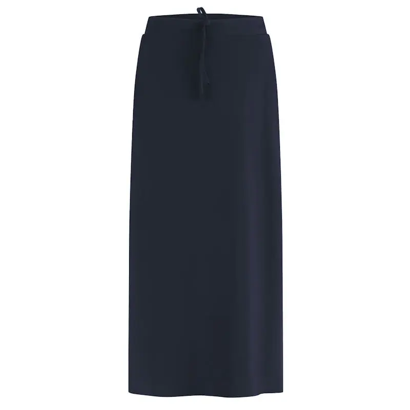 Donkerblauwe long basic travel rok Chloe