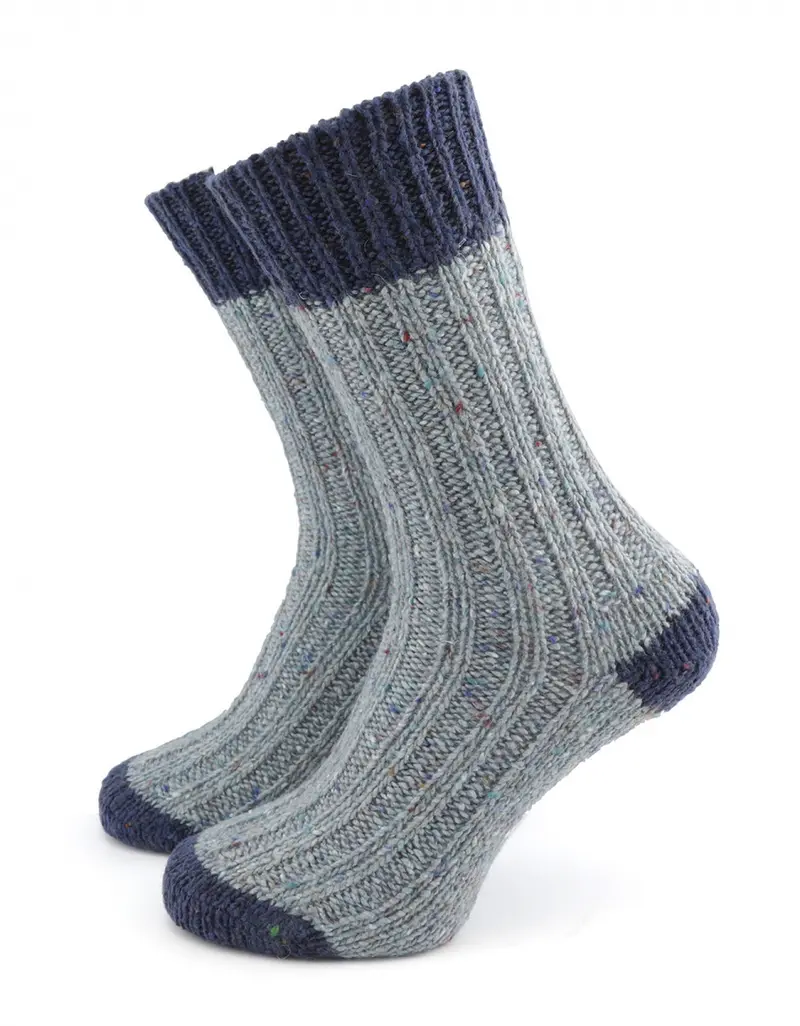 Flecks Sock | Grijs Blauw