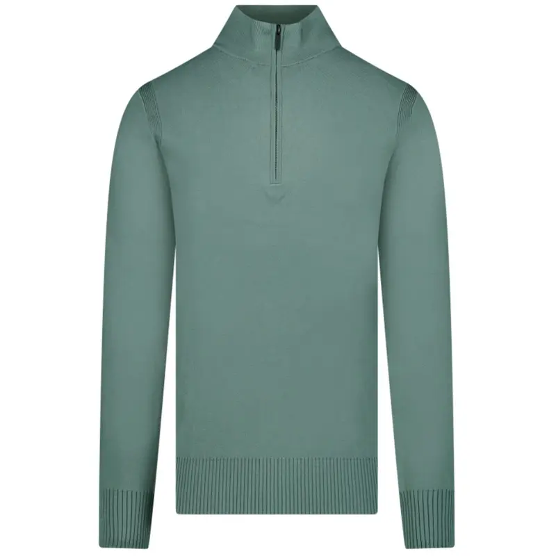 Groene knit half zip pullover Symor