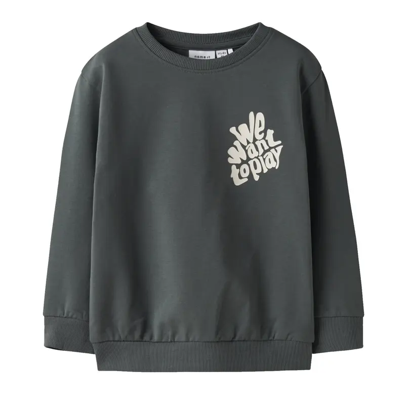 Groene regular fit sweater Benja