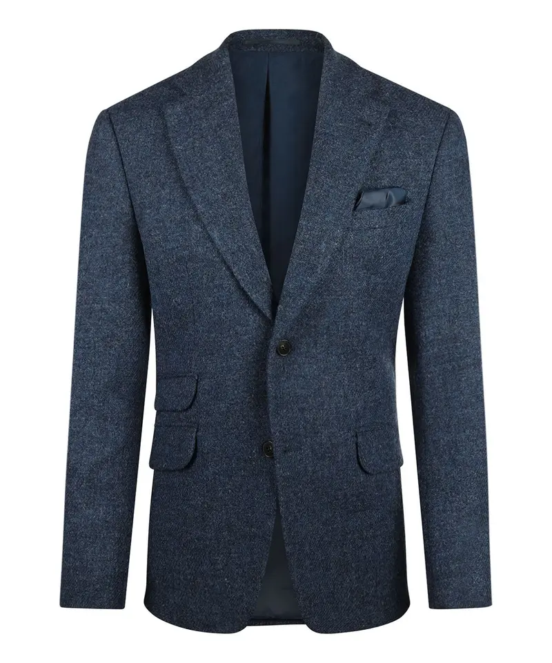 Harris Tweed Colbert | Blauw Melange