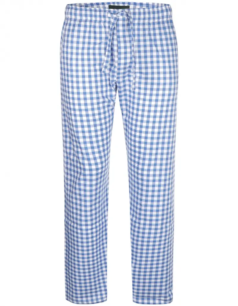 Katoenen Pyjamabroek | Blauw Ruit