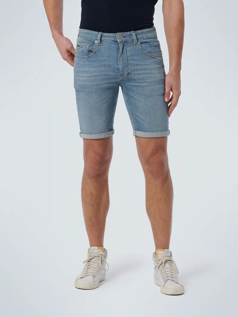 Korte denim stretch | Bleach Denim