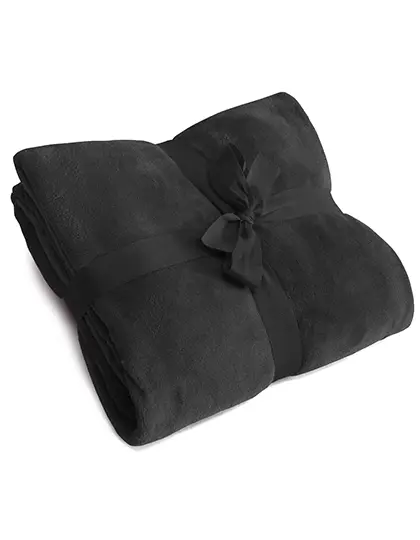 L-merch - Microflush Deken - Black