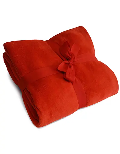 L-merch - Microflush Deken - Red