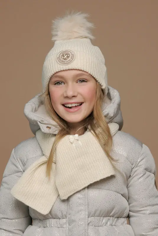Le Chic ♥ Rosa ♥ Muts & Sjaal *Off-White*