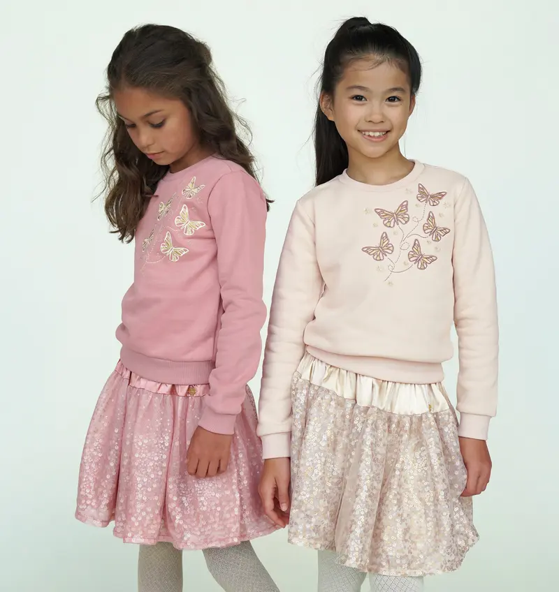 Le Chic♥ Trust ♥ Pailletten Rok *Roze*