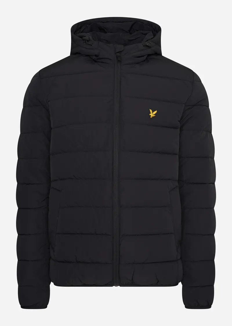 Lightweight puffer jacket - jet black