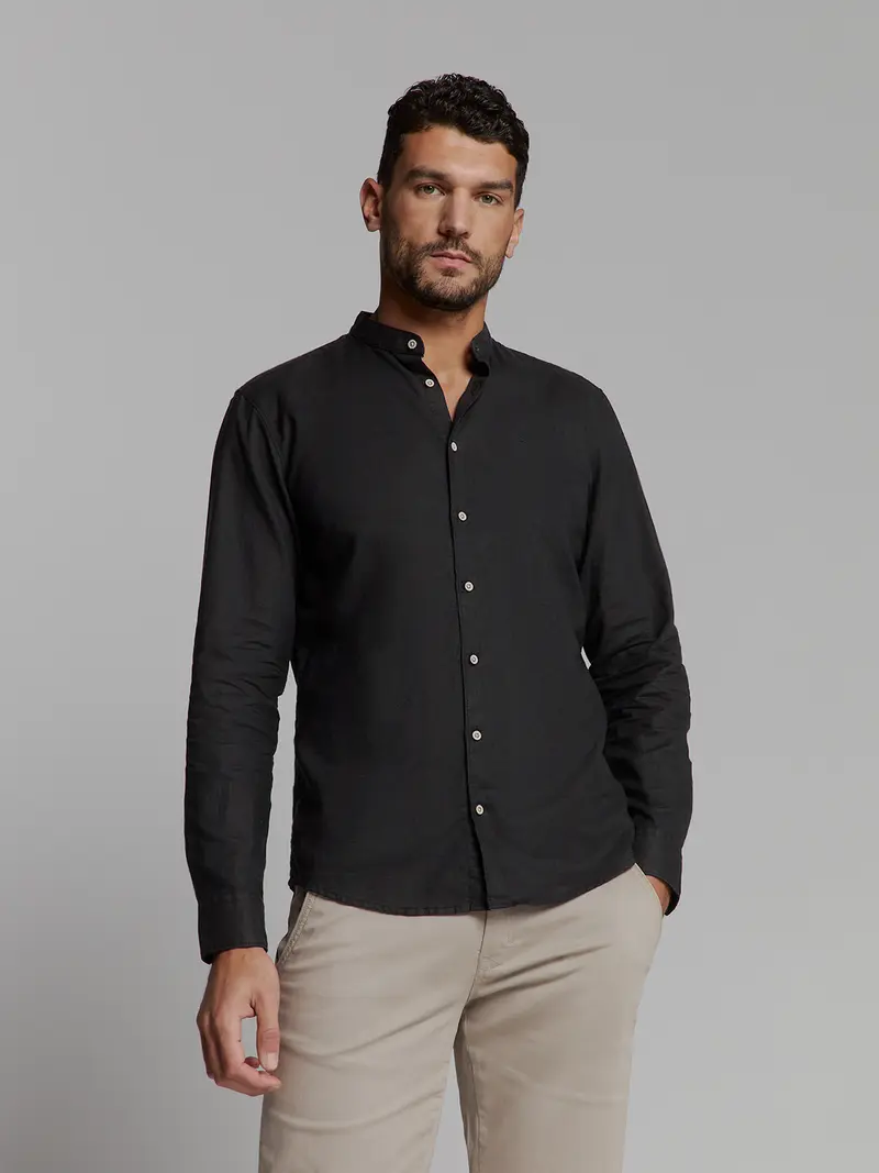 Linnen shirt | Black