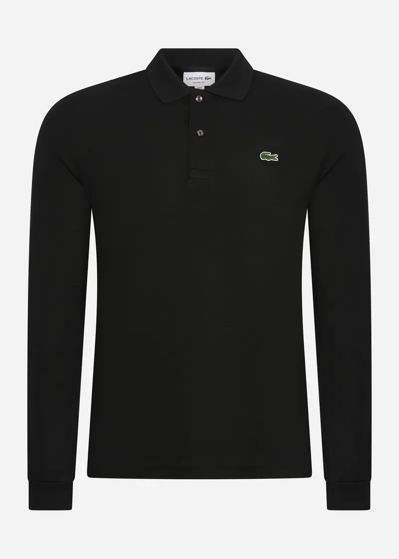 Longsleeve polo - black