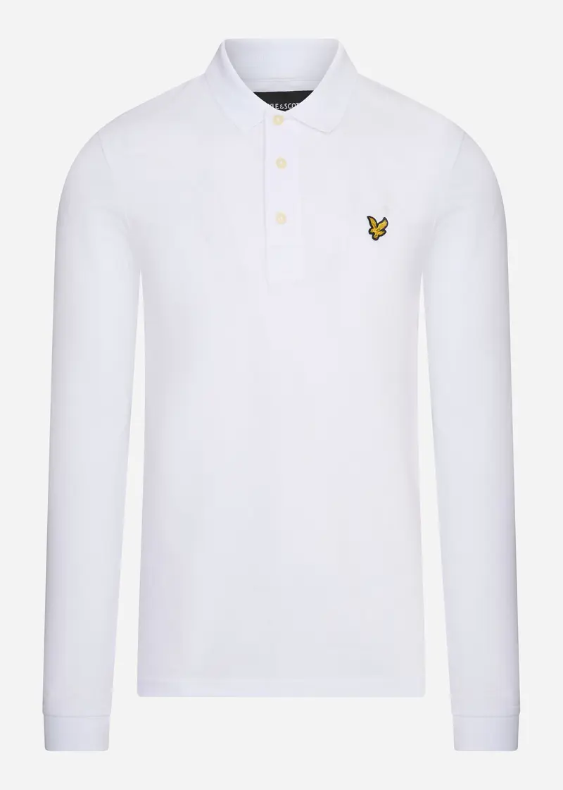 LS polo shirt - white