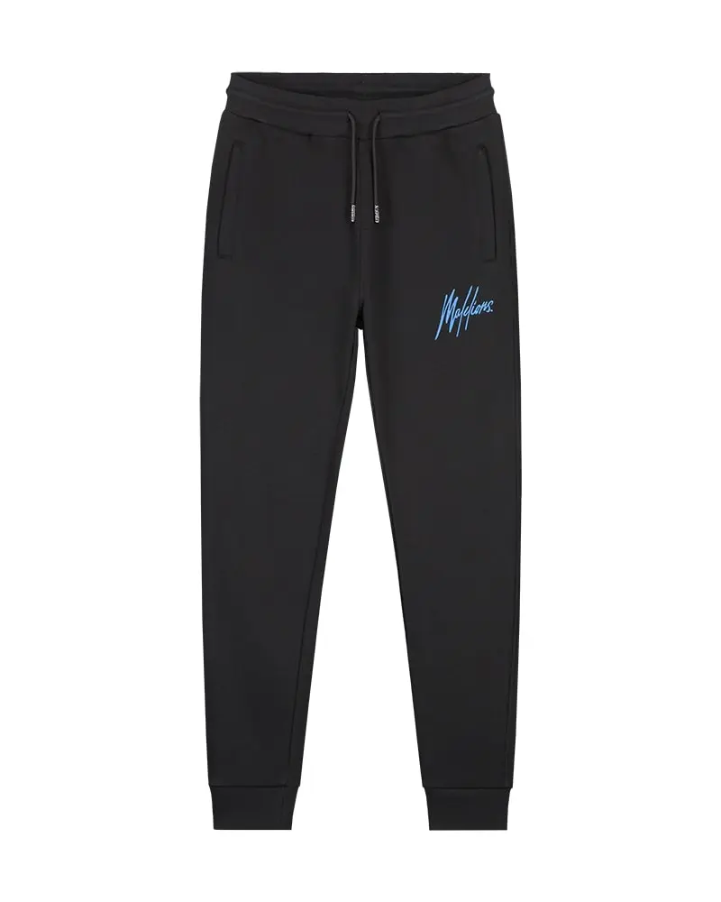 Malelions Men Basic Sweatpants | Black/Cobalt