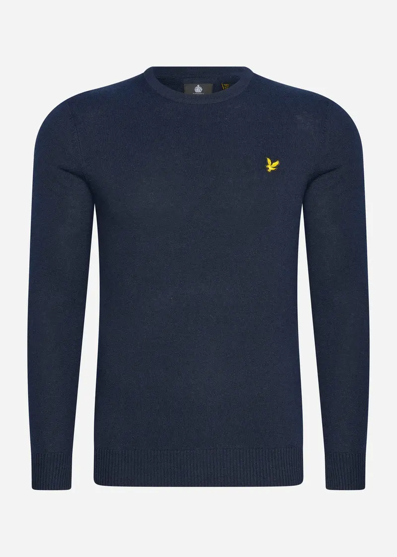 Merino crew jumper - dark navy