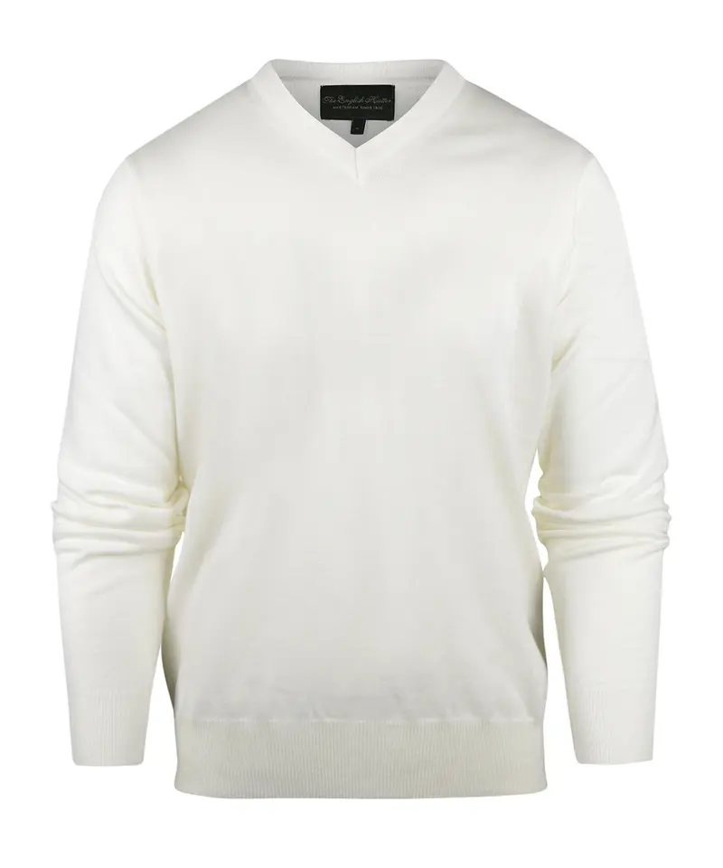 Merino V-Hals Pullover | Wit