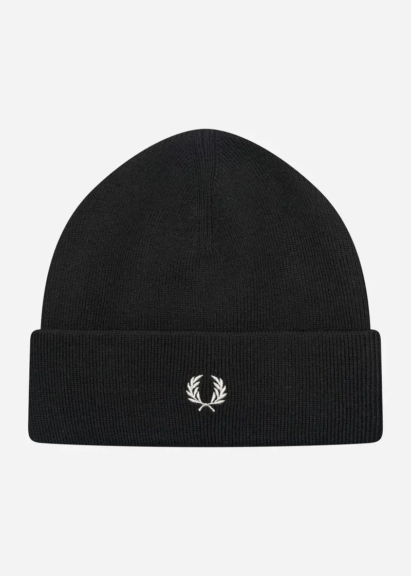 Merino wool beanie - black