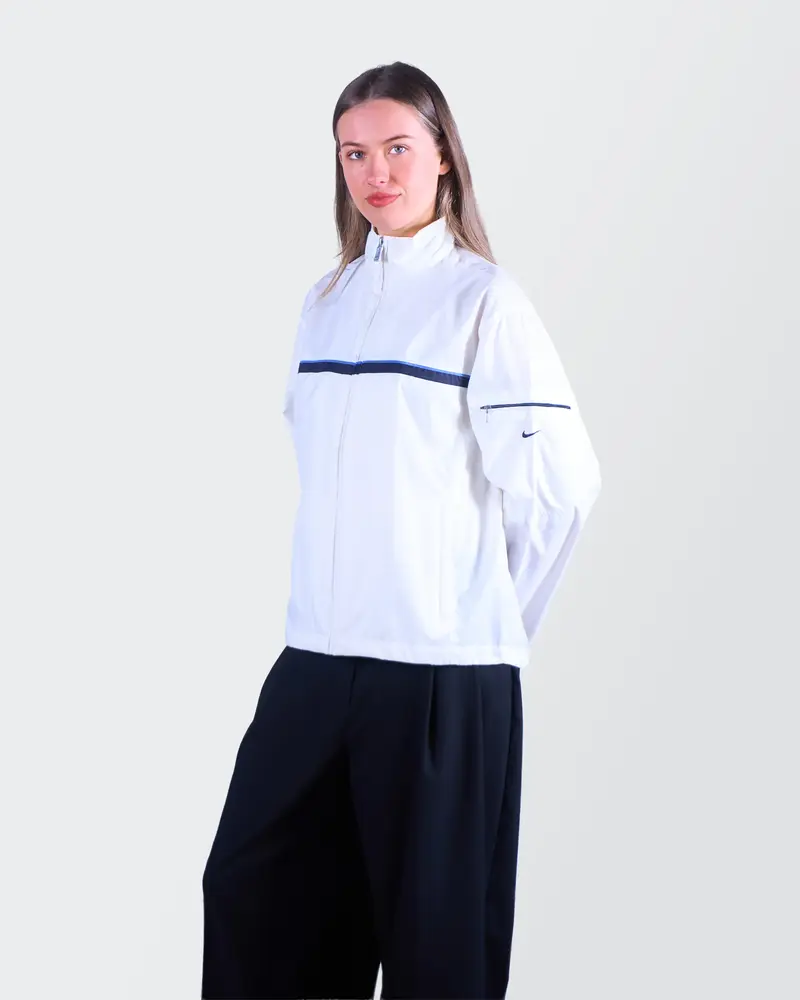 Nike White Track Jacket - S