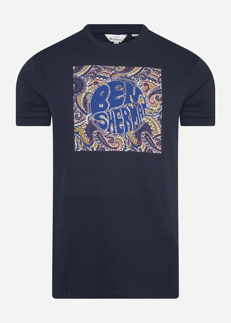 Paisley logo tee - dark navy