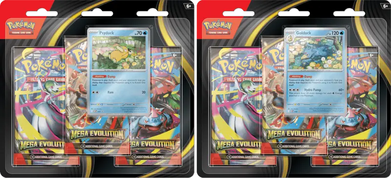 Pokémon Mega Evolution 3 Pack Blister Golduck / Psyduck