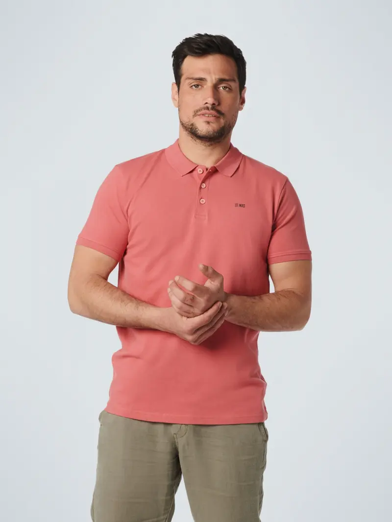 Polo Effen Stretch | Old Pink