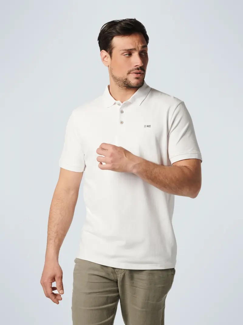 Polo Effen Stretch | White