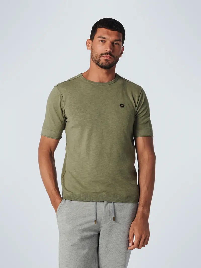 Pullover Korte Mouw Crewneck | Light Army