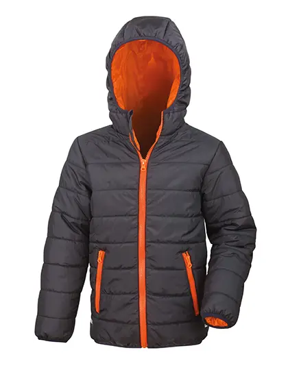 Result Core - Junior Soft Padded Jacket - Black / Orange