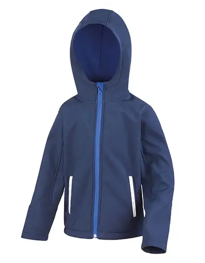 Result Core - Youth TX Performance Hooded Soft Shell Jacket - Navy